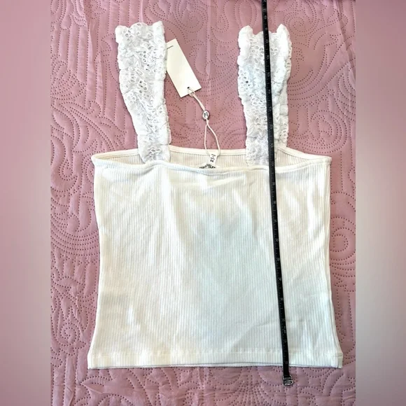 Heartloom NWT Luna Cropped Top in Eggshell - Picture 4 of 5